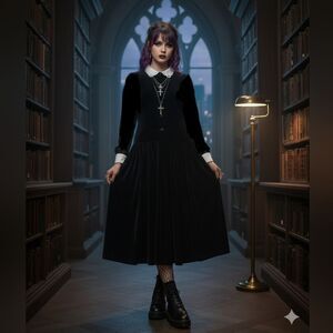 Vintage velvet A Line Dress by Nancy Johnson